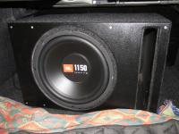 Установка сабвуфера JBL GT-X1150 vented box в Nissan Teana (J32)