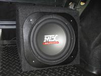 Установка сабвуфера MTX RT12-04 box в Renault Logan