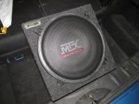 Установка сабвуфера MTX RT12-04 box в Mini Cooper S