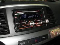 Фотография установки магнитолы Pioneer FH-X730BT в Mitsubishi Lancer X