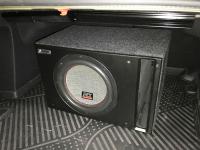 Установка сабвуфера MTX TX612 v-box vented в Peugeot 408