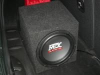 Установка сабвуфера MTX RT10-04 box в Mini Cooper