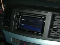 Фотография установки магнитолы Sony XAV-E60 в Mitsubishi Lancer X