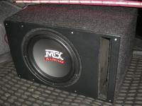 Установка сабвуфера MTX RT12-04 vented box в Mitsubishi Lancer X