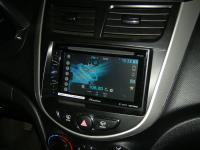 Фотография установки магнитолы Pioneer AVH-X2600BT в Hyundai Solaris