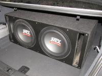 Установка сабвуфера MTX RT12-04x2 vented box в Audi A6 (C6)