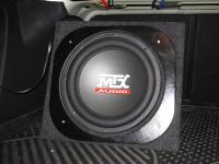 Установка сабвуфера MTX RT12-04 box в Peugeot 408