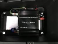 Установка усилителя Deaf Bonce Apocalypse AAP-1200.1D Atom Plus в BMW X6 (F16)