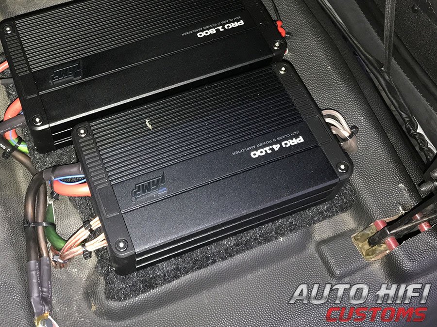 Установка усилителя AMP RO 4.100 в Peugeot Partner II