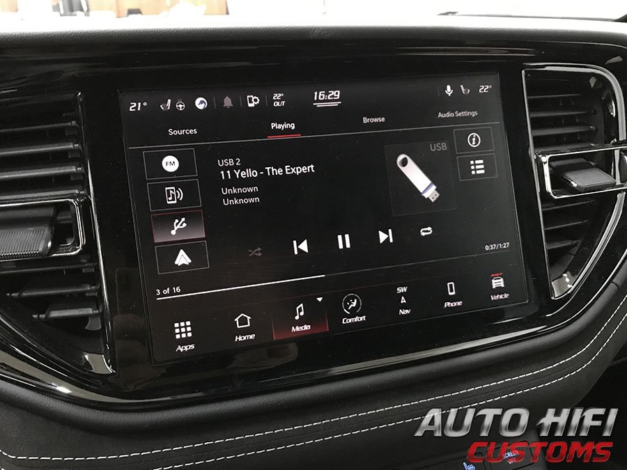 Установка усилителя Resolut X12-DSP в Dodge