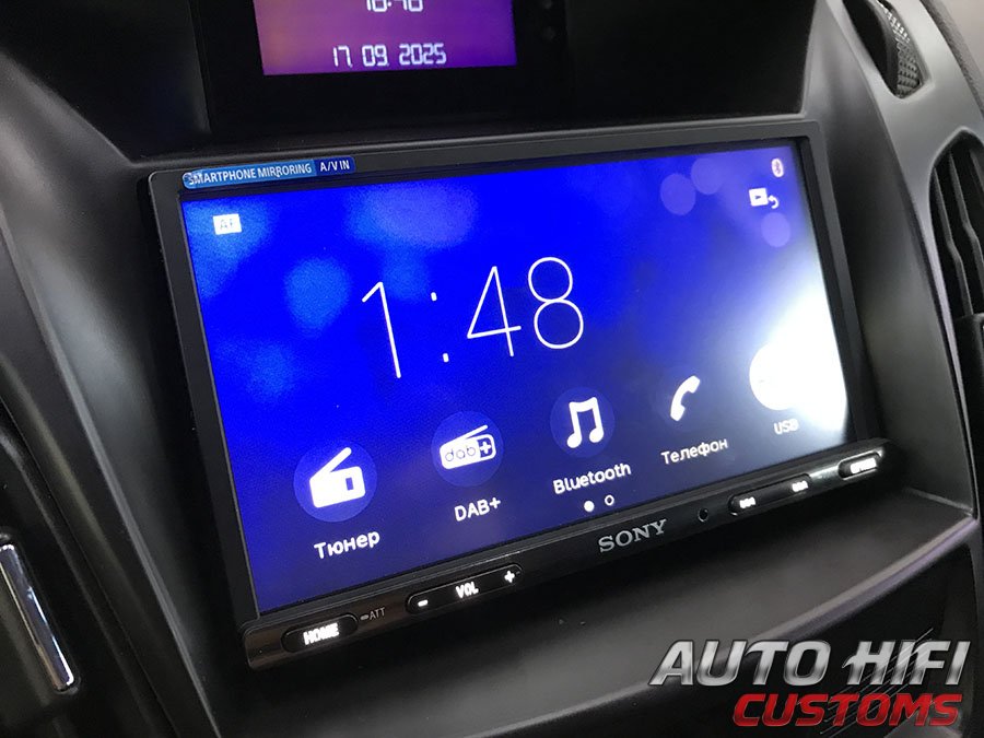 Установка автомагнитолы Sony XAV-AX3250 в Ford Focus 3