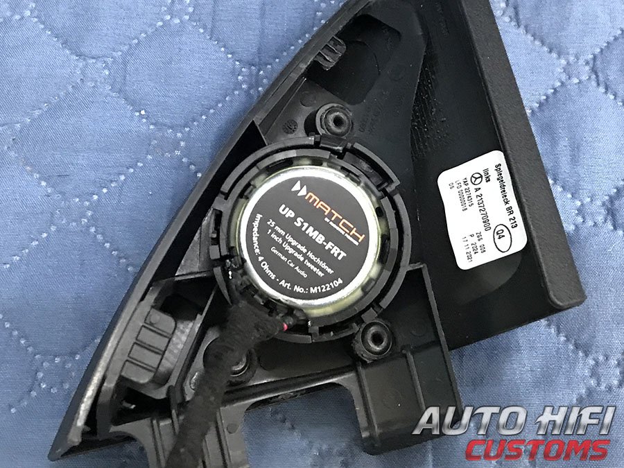Установка акустики Match UP C42MB-FRT в Mercedes E class (W213)