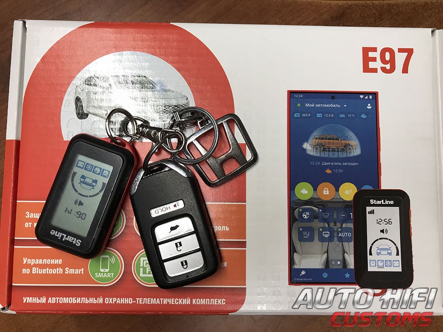 Установка автосигнализации StarLine E97 в Honda Fit