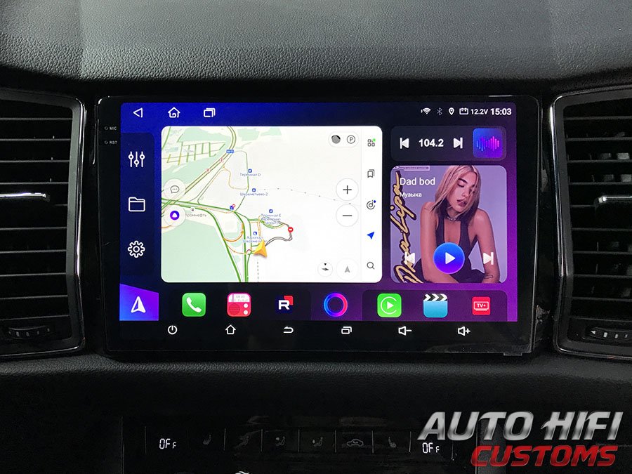 Установка усилителя Tonemix ATK-F150D в Skoda Kodiaq