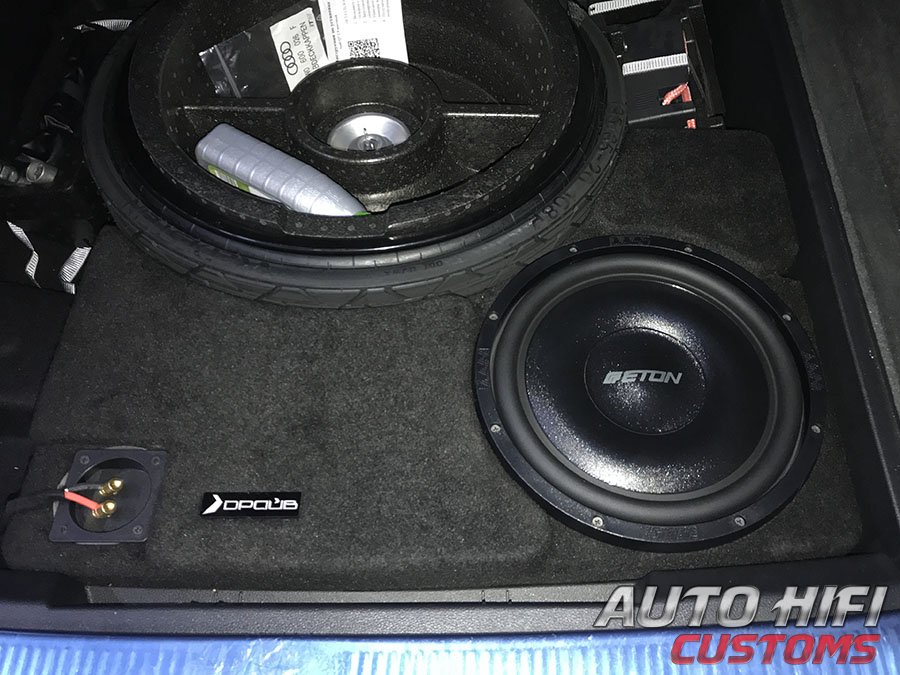 Установка сабвуфера Eton PW 10 Flat в Audi Q7 II (4M)