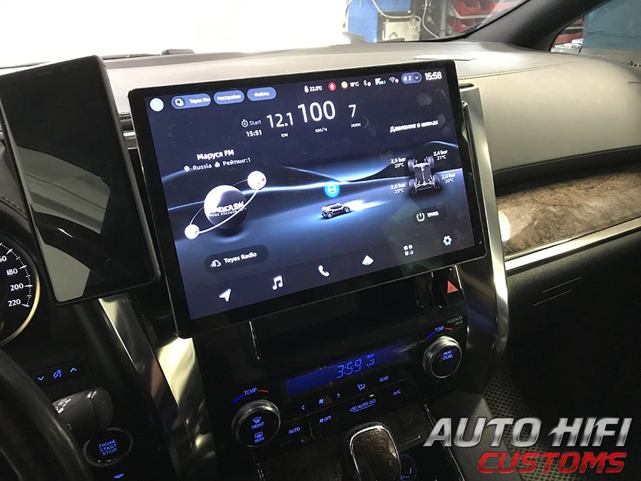 Установка усилителя Hellion HAM16.150DSP в Toyota Alphard III