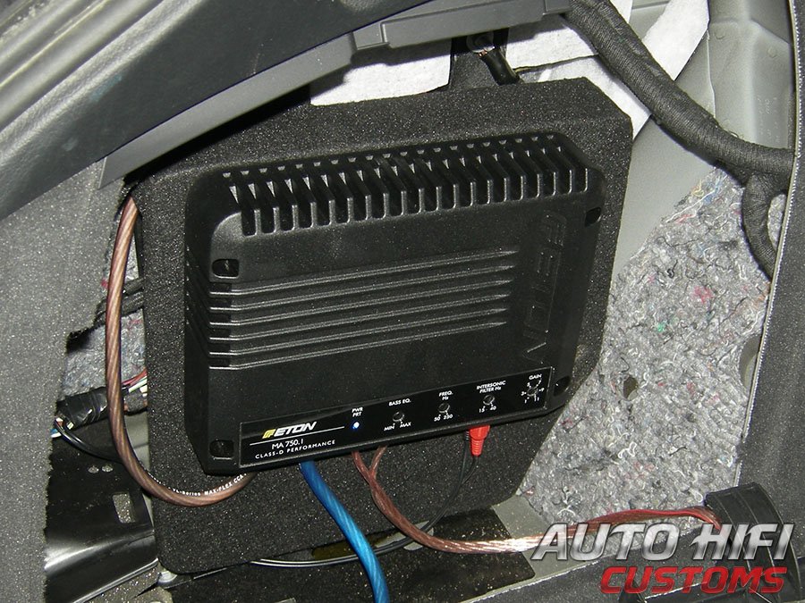 Установка усилителя Eton MA 750.1 в Audi A6 (C7)
